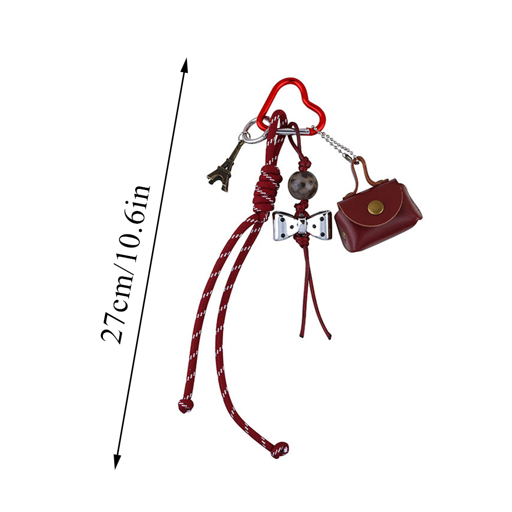 Decoração para saco personalidade trança corda saco pingente estilo miu decoração do telefone móvel chaveiro saco encantos bolsa pendurado decoração