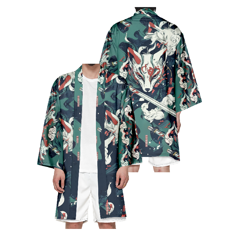 Mannen Japanse Lange Kimono Vest Vrouwen Samurai Kostuum vest Traditionele Jurk Kimono Shirt Mode Yukata Buitenhoes