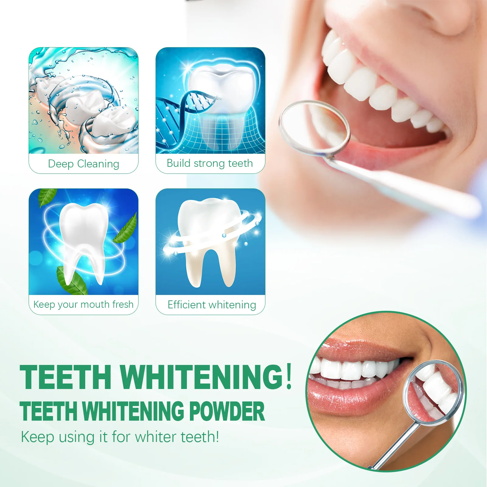 Dentes Branqueamento Pó Clareamento Amarelo Dentes Remoção Mancha, Higiene Oral, Respiração Fresca, Cuidado Dental Gum, Dente Branqueador