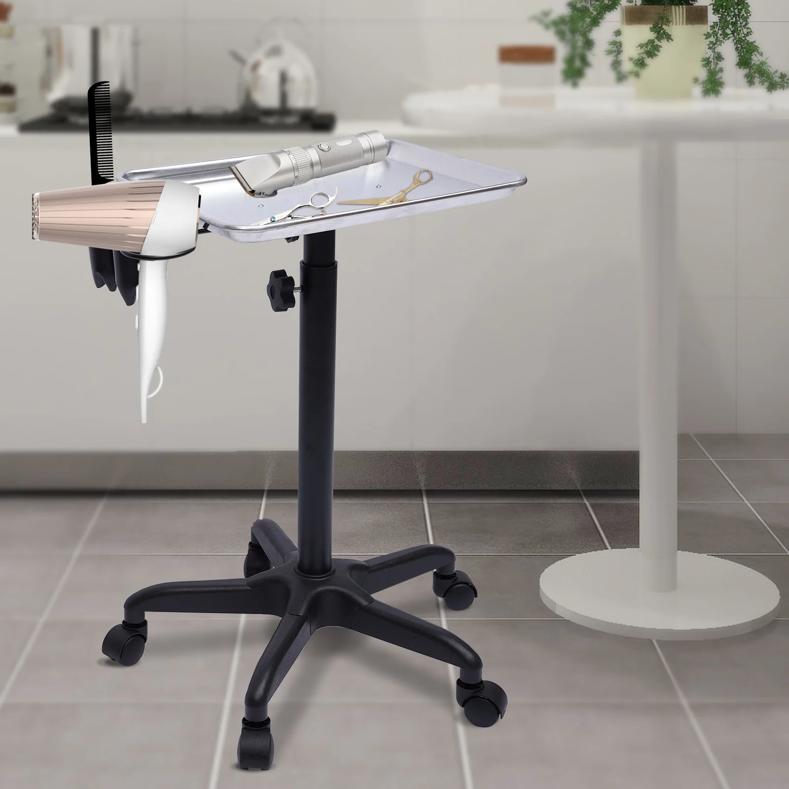 Mobile Rolling Mayo Stand Trolley, instrumento médico com bandeja removível e base