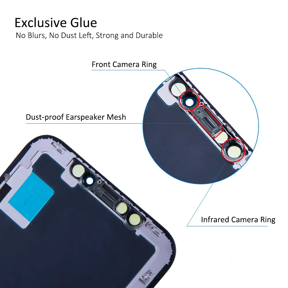 Elekworld Best Choice incell LCD สําหรับ iPhone X จอแสดงผล 3D Touch Digitizer Assembly ไม่มี Dead Pixel เปลี่ยน