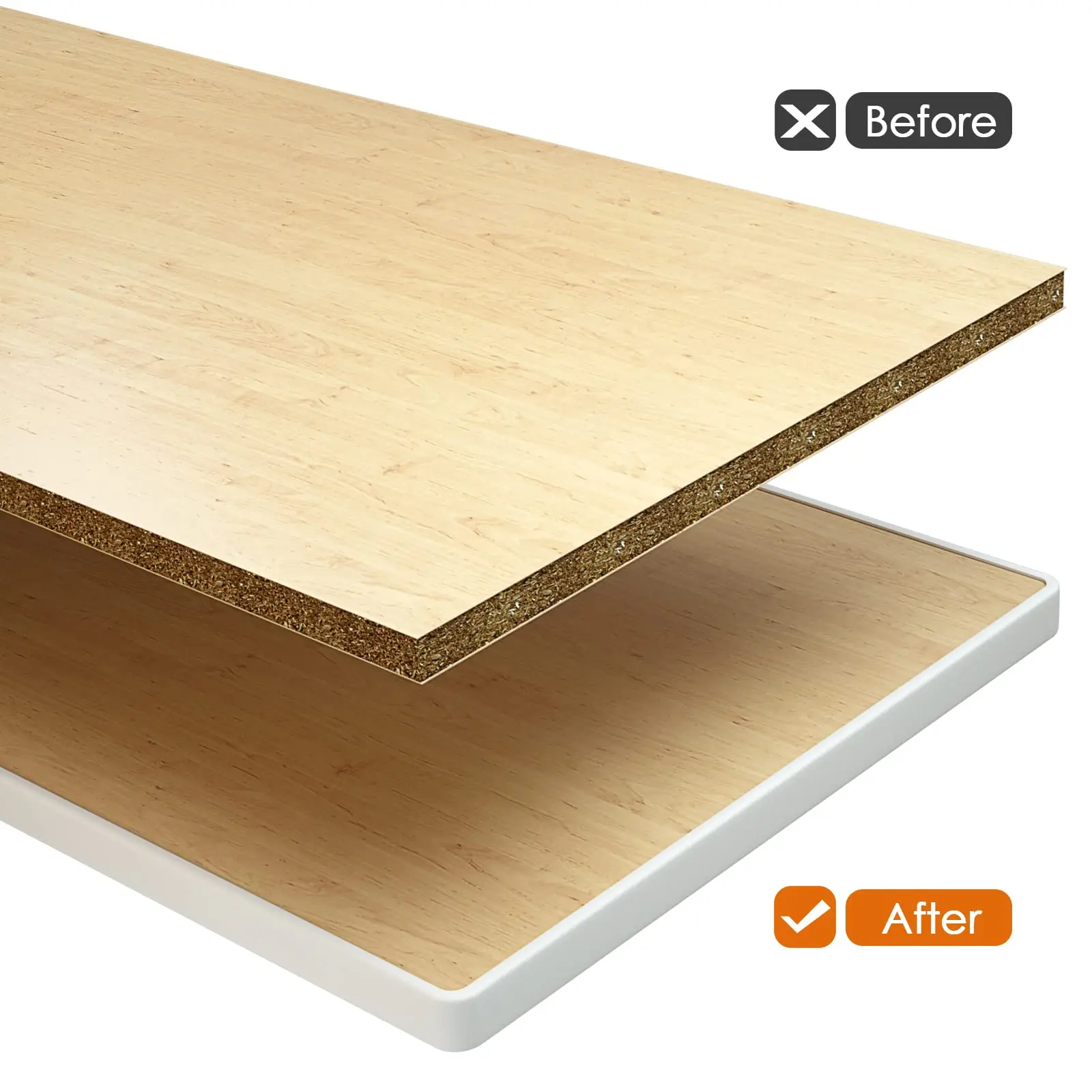 5M U-Shape Edge Banding Strip Self Adhesive Edging Protector for Furniture TPE Veneer Corner & Edge Safety Guards Table Cabinet