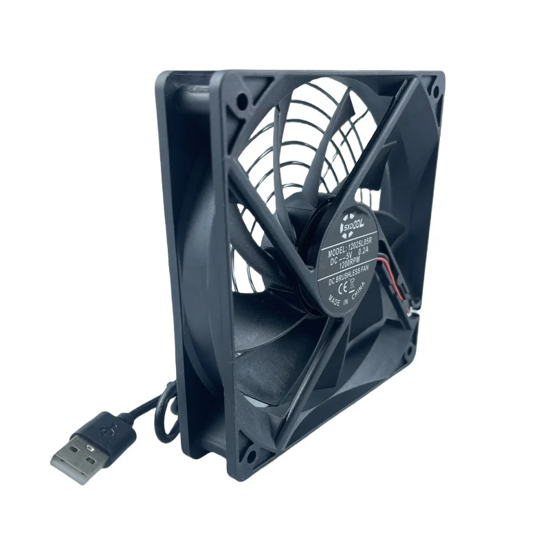 120x120x25mm 120mm 12cm DC 5V USB Power Cooling Case Fan voor Ontvanger DVR Xbox TV Box Router