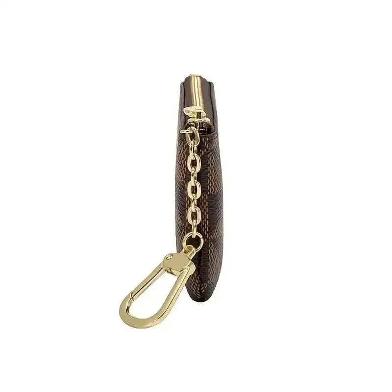 Mini Vintage Zipper Coin Purse Portable Clutch Bag Versatile Keychain Bag With Keyring Mini Short Zipper Bag