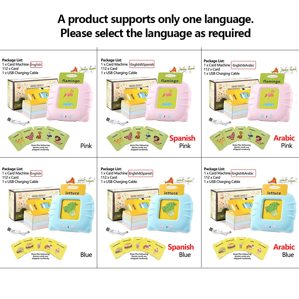 Carte Flash pour l'éducation précoce, jouets d'apprentissage, cartes flash parlantes pour enfants d'âge préscolaire, livre Audio électronique anglais, Machine cadeau