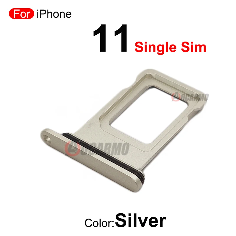Porta-bandeja do cartão SIM para apple iphone 11, simples e duplo slot peças de reposição, 1 conjunto