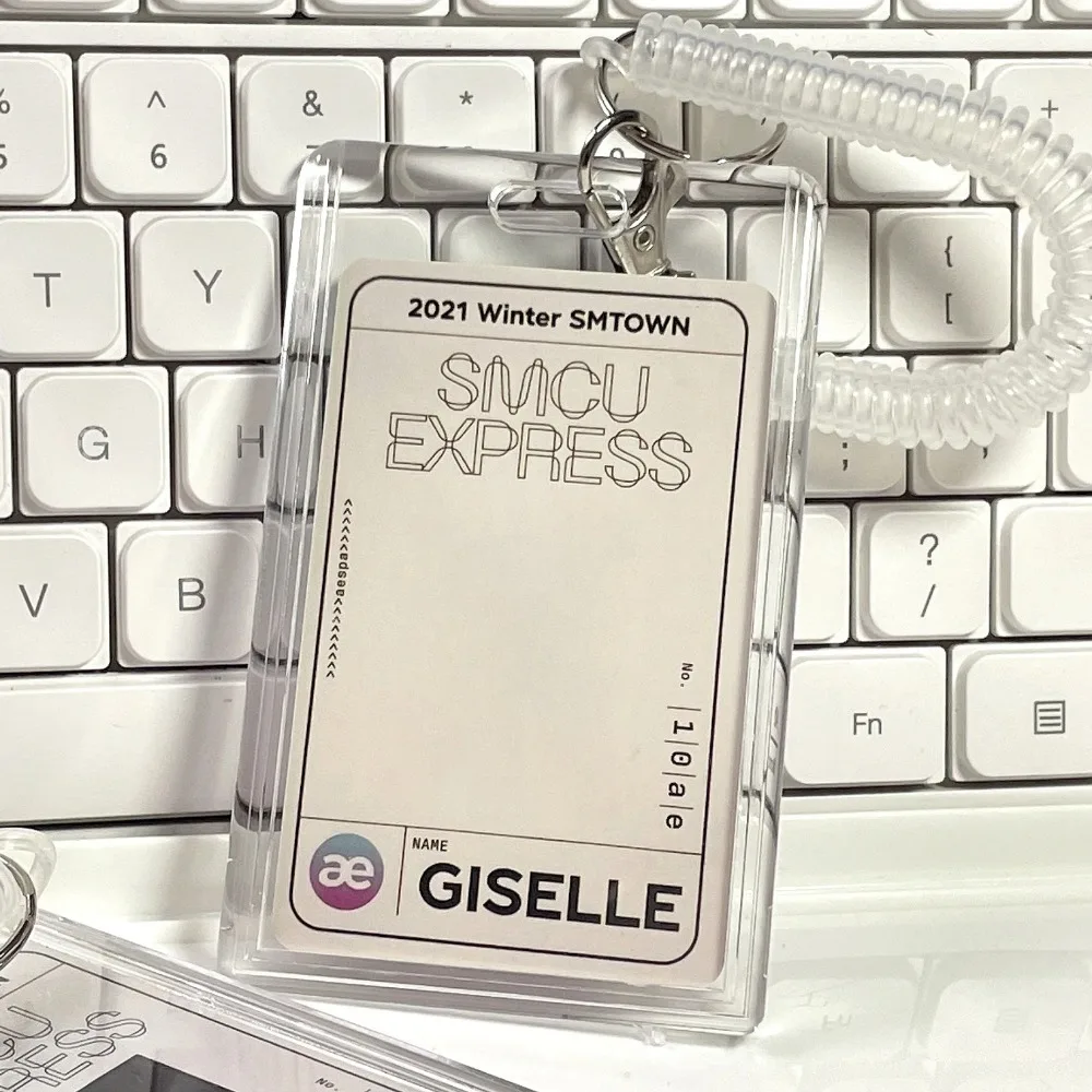 Porta carte di accesso per carte scolastiche da 1 pezzo Custodia protettiva trasparente in acrilico Porta carte d'identità per bus pasto