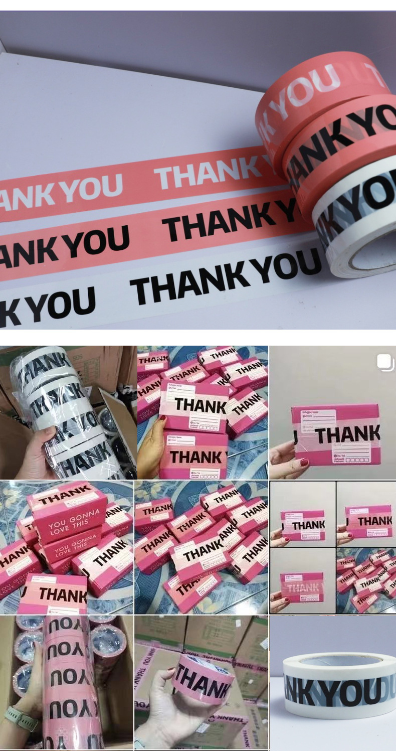 Cảm Ơn Bạn Đóng Gói Niêm Phong Trong Suốt Băng Dính Cho Doanh Nghiệp Nhỏ Cung Cấp Vận Chuyển Thể Hiện Bao Bì Hộp Quà Tặng Trang Trí