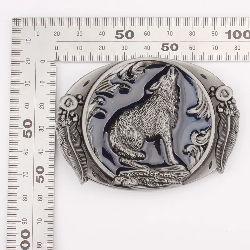 Wild Wolf Gürtelschnalle personalisiertes Tiermuster