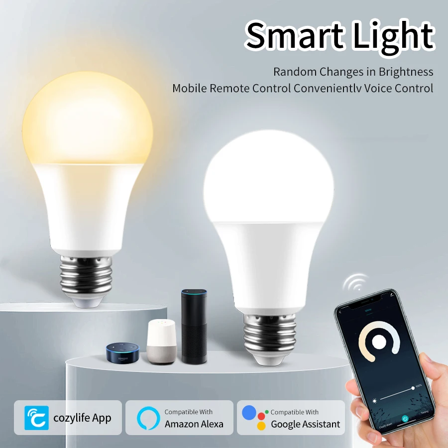 12W 15W 20W WiFi Smart LED Lampadine 220V 110V E27 LED Smart Alexa Lampada Cozylife APP Lampada Supporto Google Home Vioce Control