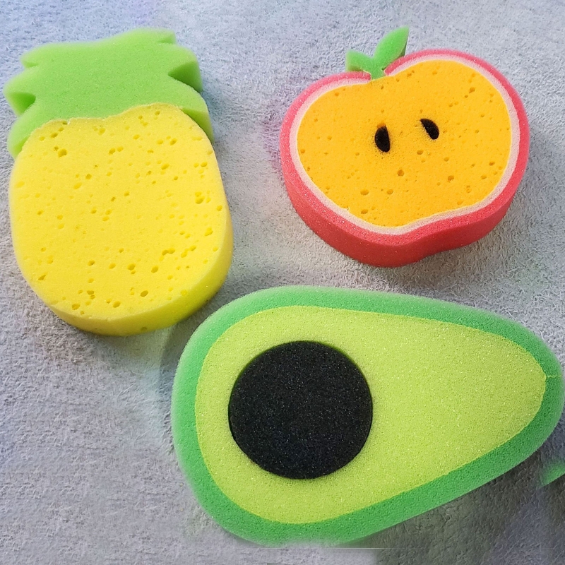 Nette Frucht Geformt Peeling Weichen Schwamm Körper Wäscher Bad Peeling Peeling Entfernung Werkzeug Schwamm Dusche Pinsel
