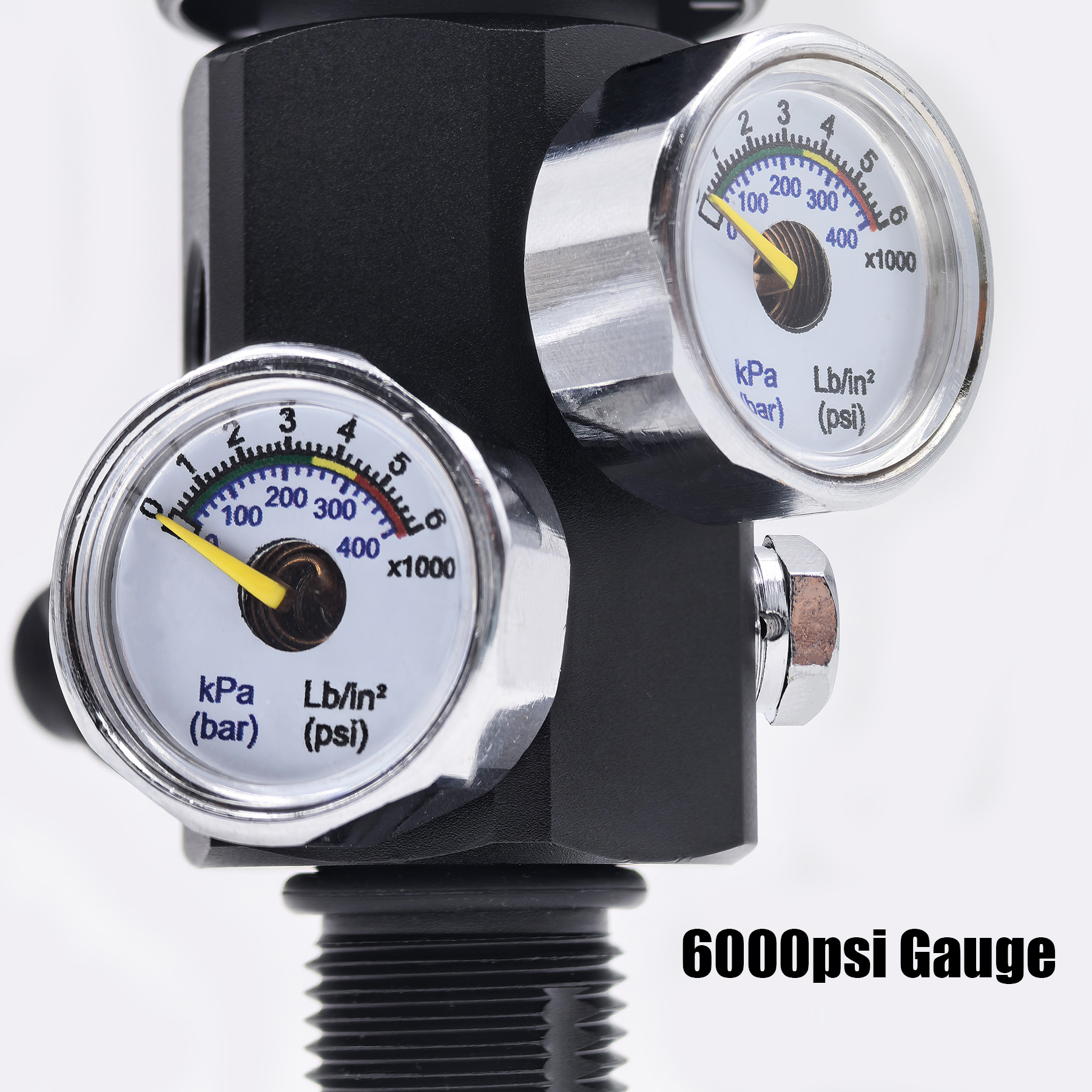 Válvula din para tanque de ar, estação de enchimento, adaptador de recarga de cilindro, 4500psi/300bar, medidores duplos, rosca m18 * 1.5 ou 5/8-18unf