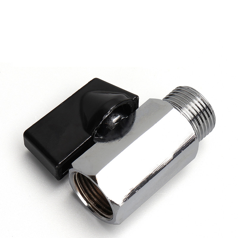 Válvula de esfera de bronze 1/8 "1/4" 3/8 "1/2" bsp rosqueada preta mini válvula macho para fêmea compressor de ar água gás óleo válvula de corte