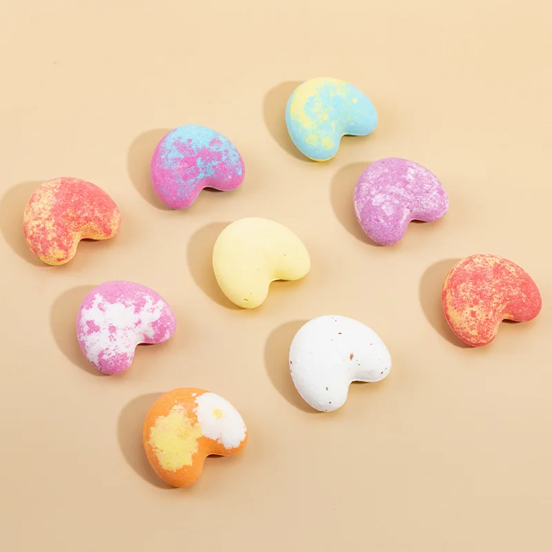 Kids Bath Bomb Bubble Bath Salt Ball For Shower Doughnut Heart Shape Bathing Spa Essential Oil Moisturize Dry Skin Children Gift