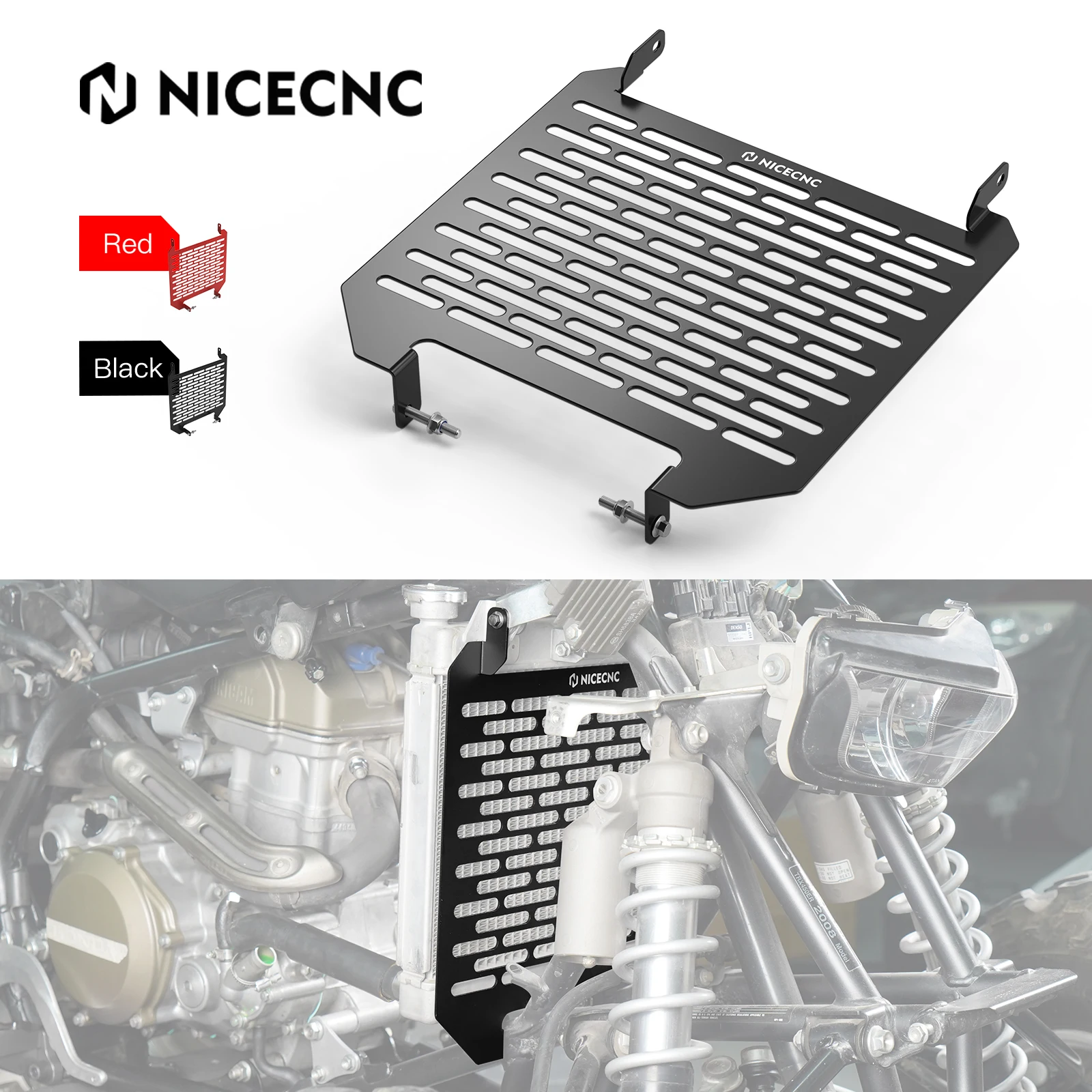 Untuk Honda TRX450R 2006-2009 Penutup Pelindung Radiator ATV TRX 450ER 19010-HP1-601 6061-T6 Aluminium Performa Filtrasi Yang Sangat Baik