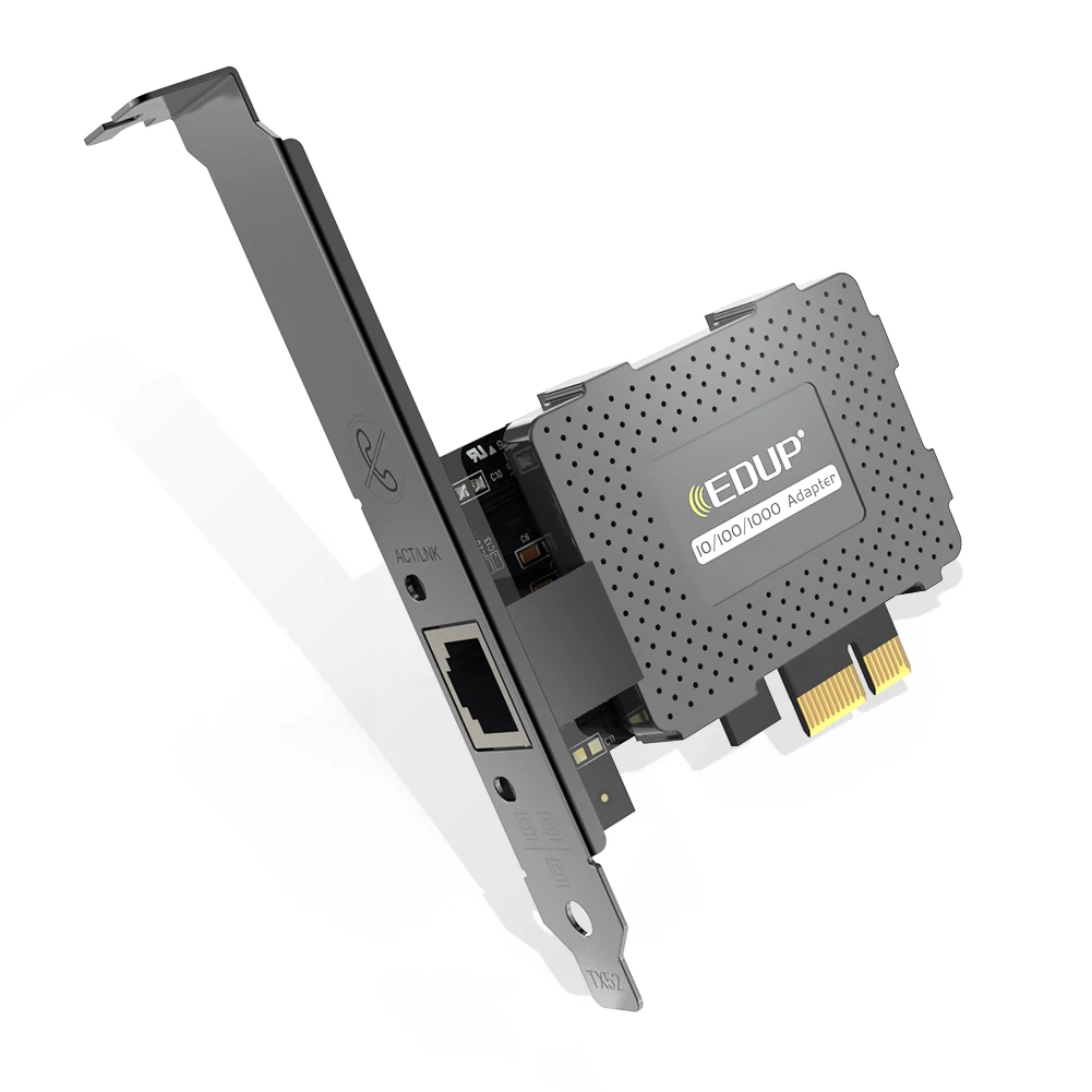 Сетевая карта EDUP 9602GS 10 м/100 м/1000 Мбит/с Gigabit Ethernet PCI Express RJ45 LAN-адаптер PCIe Converter для настольного ПК
