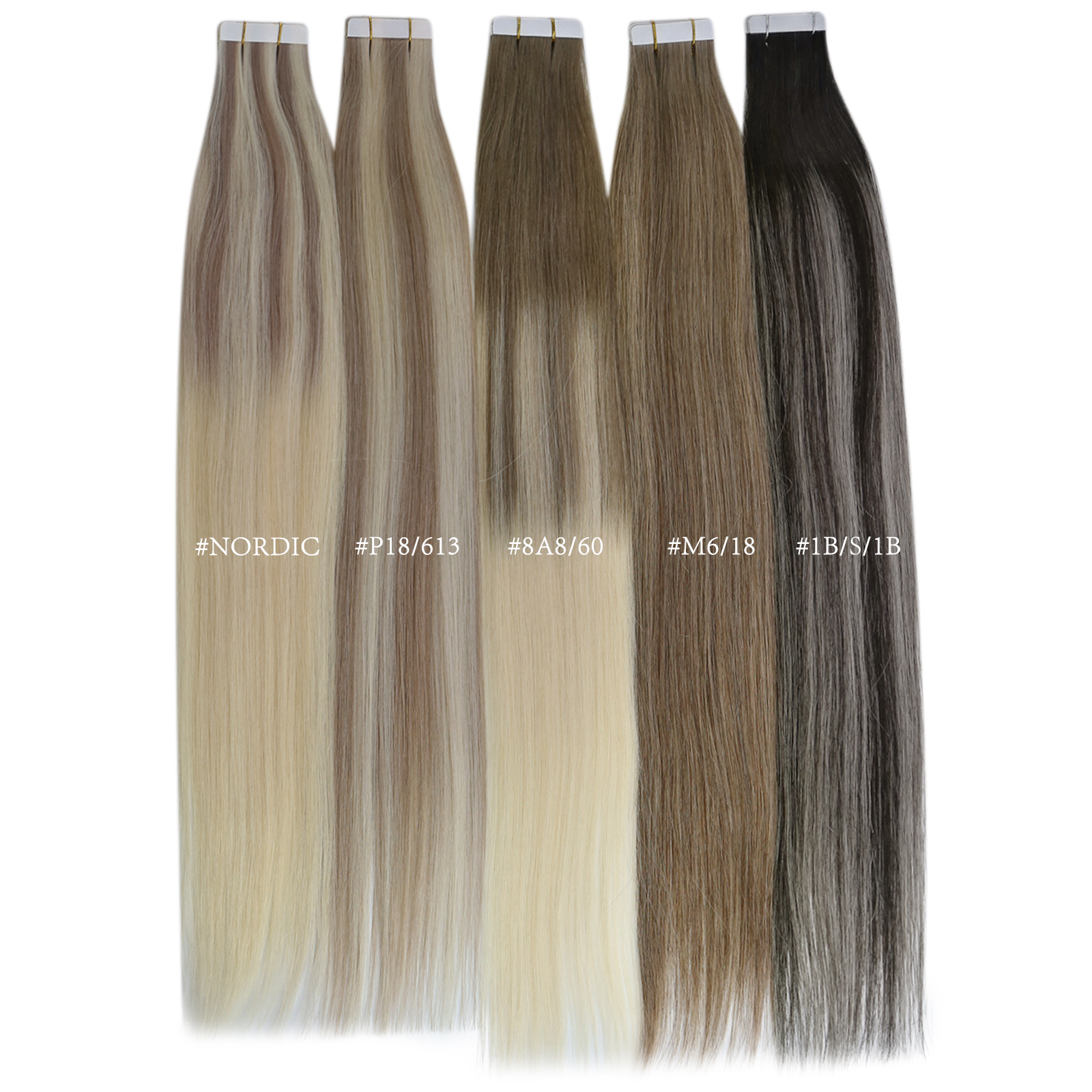 [Último 12 meses] Fita Ugeat em extensões de cabelo Cabelo humano virgem Fita de grau 10A em extensões de cabelo humano