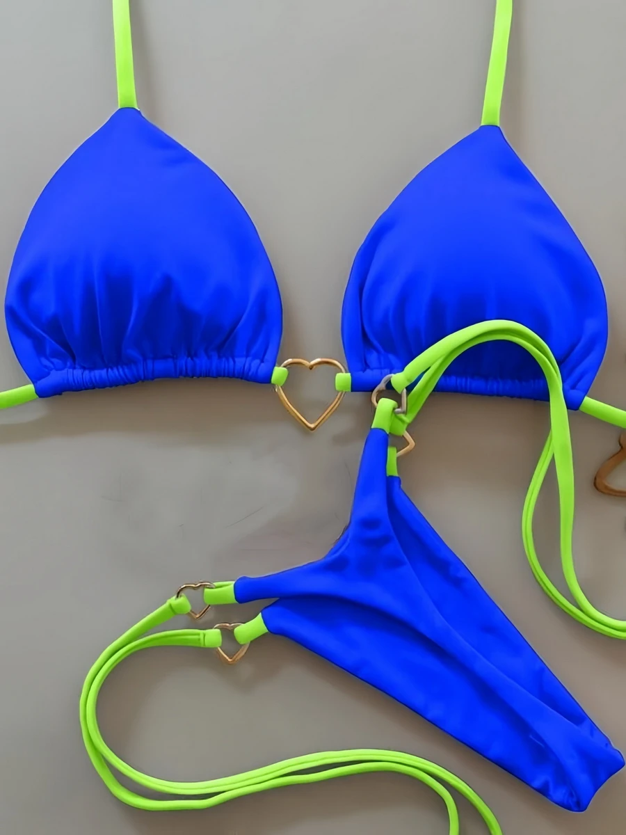Maillot de bain brésilien sexy pour femmes, 6 couleurs, solide, bikini, micro, dos en T, culotte tanga, ensemble deux pièces, pour la plage, 2025