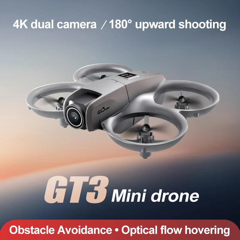 GT3 Mini nouveau Drone WIFI HD double caméra localisation du flux optique éclairage dynamique Intelligent évitement d'obstacles quadrirotor jouet