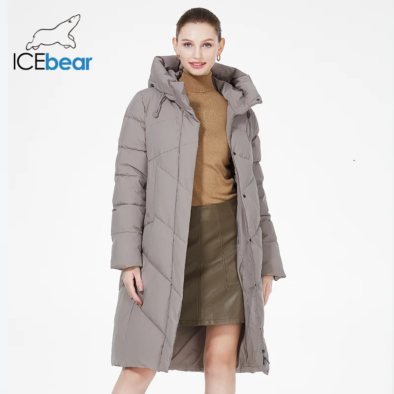 Icebear เสื้อโค้ทผ้าฝ้าย2023ผู้หญิง, ใหม่เสื้อแจ็คเก็ตผ้าฝ้ายอบอุ่นลำลองเสื้อคลุม GWD3716I