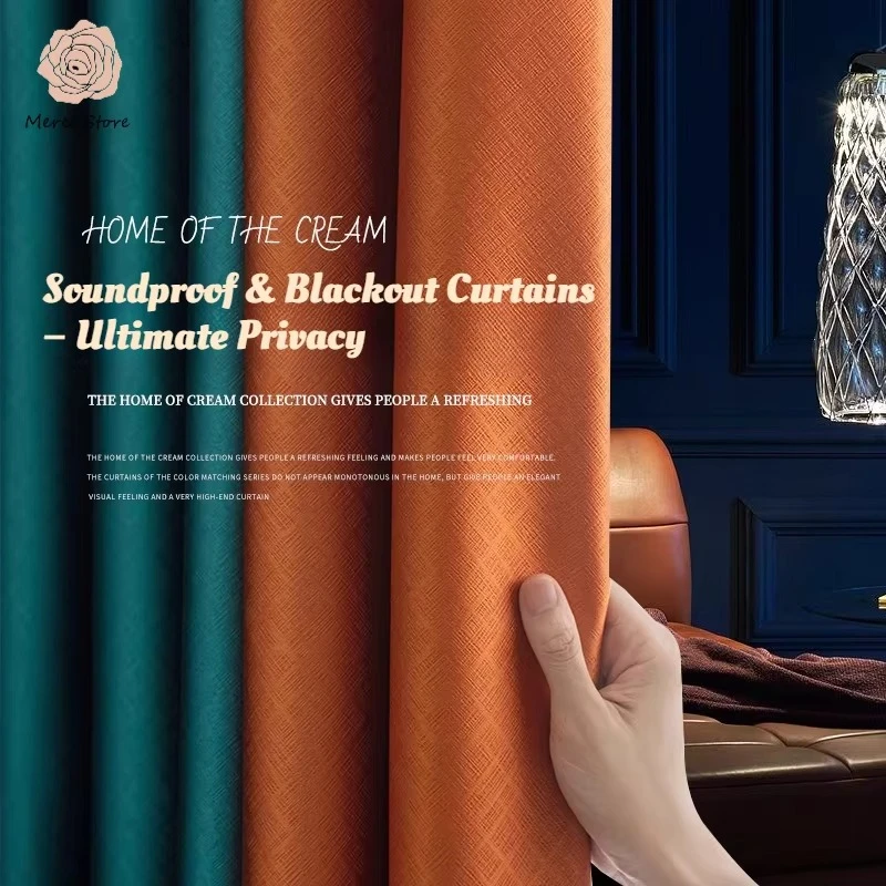 Modern Thermal Insulated Noise Reducing 100% Blackout Curtains for Bedroom Living Room Luxury Drapes Prague Style Custom Decor