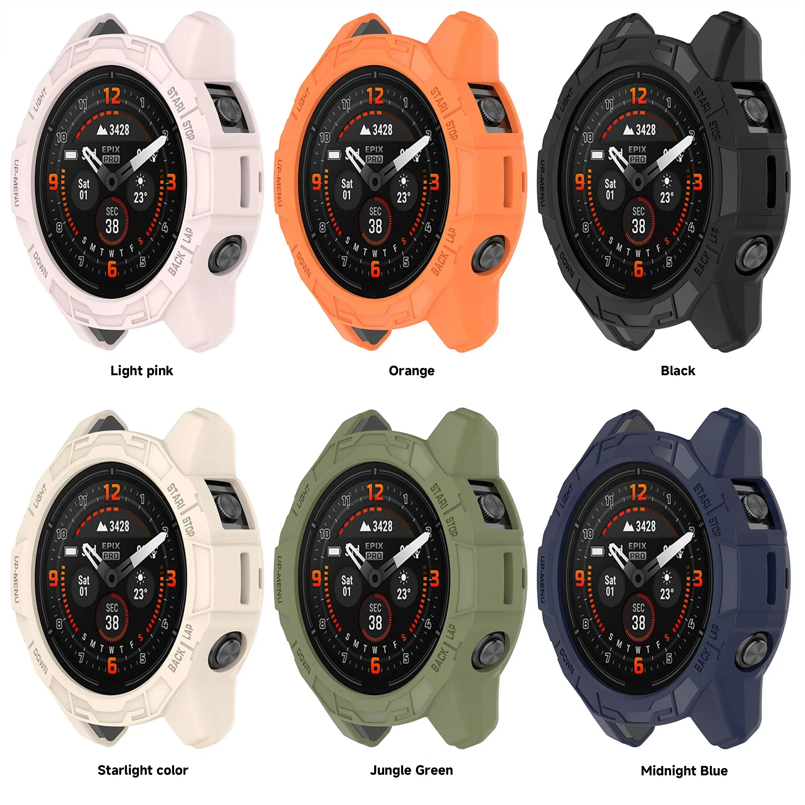 Capa Protetora Oca para Garmin Fenix, Concha Protetora, Capa de Silicone para Garmin Epix Pro, 42mm, 47mm, 51mm