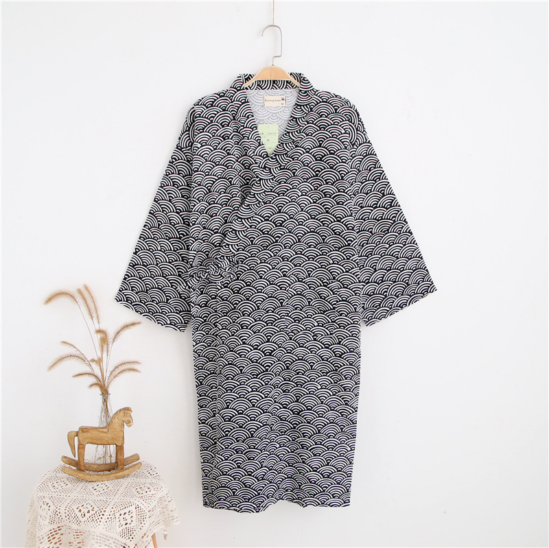 2025 novo masculino 100% algodão gaze algodão robe solto fino yukata japonês quimono pijamas masculino com capuz robe com decote em v pijamas roupão