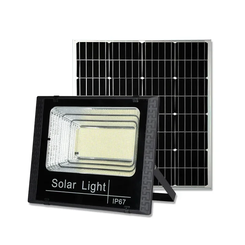 Luces de inundación solares LED, lámparas alimentadas por energía Solar, Reflector impermeable para exteriores, con Control remoto