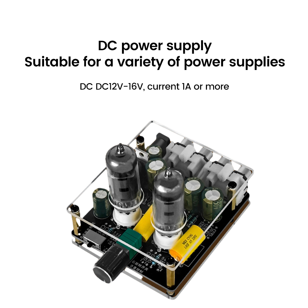 Upgraded 6K4 Tube Preamplifier Amplifiers HiFi Tube Preamp Bile Buffer Auido Amp Speaker Sound Amplifier Home Theater DC12-16V