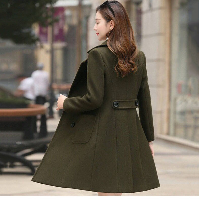 2023 neue Elegante frauen Winter Koreanische Version Plus Größe Schlank Woolen Mäntel Weibliche Mode Temperament Woolen Mantel