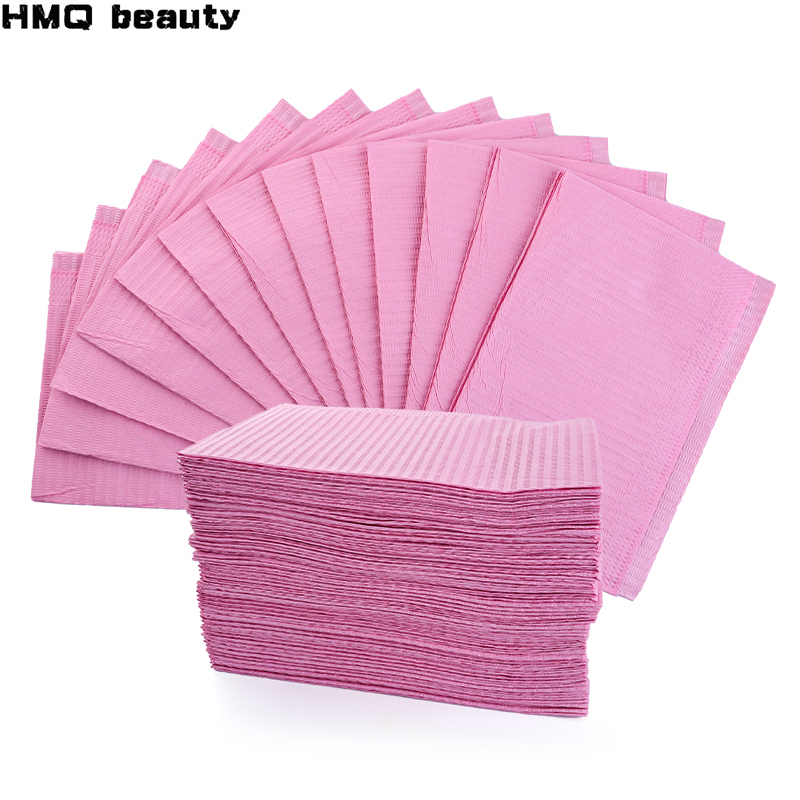 Almohadilla desechable para limpieza de pestañas, toallitas de limpieza para tatuajes, almohadilla de mesa, papel médico impermeable, Baberos dentales, herramienta, 20/50 Uds.