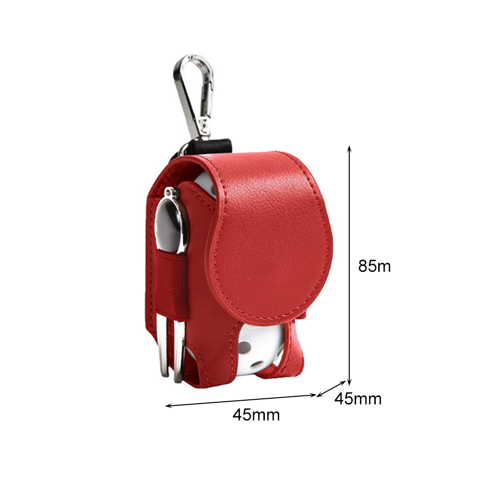 Bolsa de cinto de couro portátil para mulheres, mini golf bolsa de armazenamento, cinto, fivela, portador de golfe