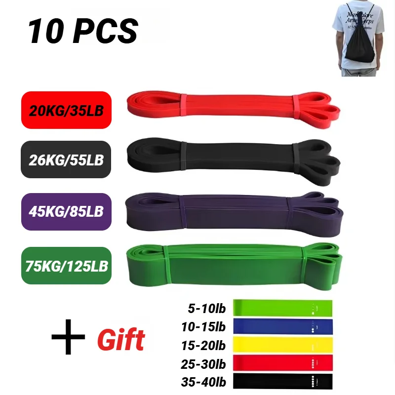 Allenamento Pilates Fascia di resistenza in lattice Esercizio elastico per la forza sportiva Pull Up Assist Attrezzatura per il fitness resistente Tirare resistente