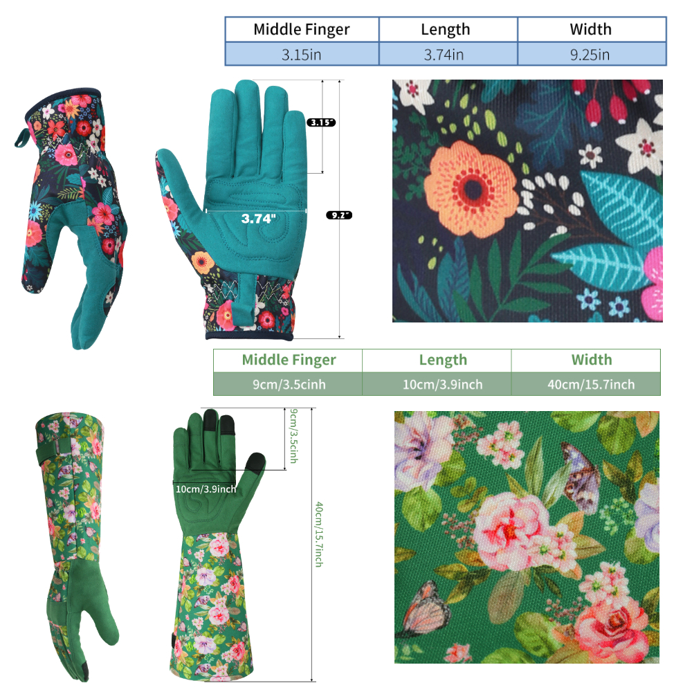 Guantes de jardinería para mujer, de cuero, transpirables, con agarre, resistentes a las perforaciones