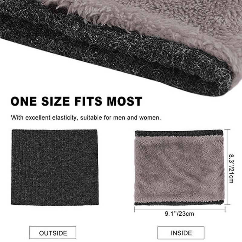 Bufanda de punto de felpa gruesa para hombres y mujeres, bufanda cálida Unisex para adultos, Color sólido, a prueba de viento, bufanda de lana suave para exteriores, invierno, nuevo