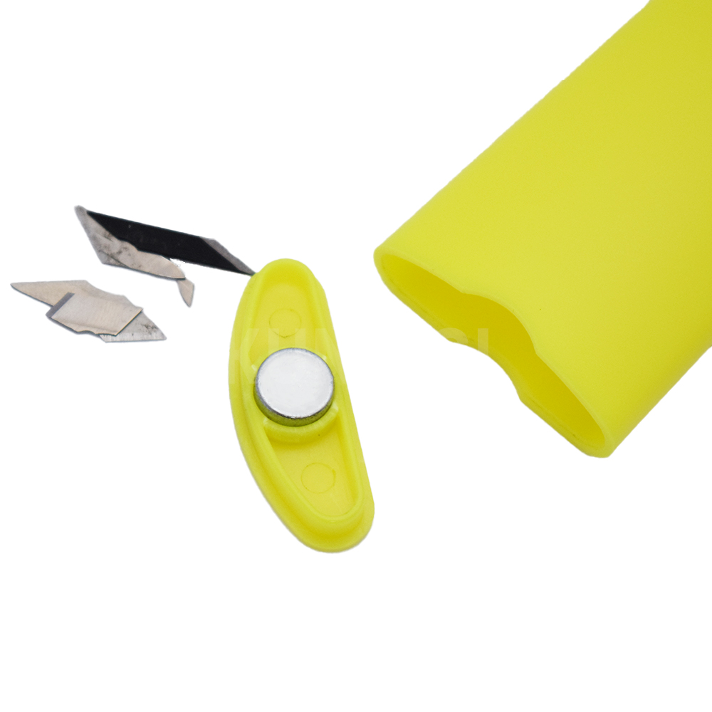 KUNAISI Metal Waste Blade Storage Box Safety Professional Blade Disposal Container Vinyl Carbon Fiber queegee Tool convenient