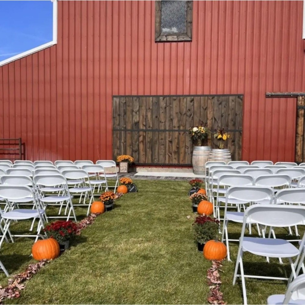 White Folding Chairs 10-Pack,Portable Events Chairs, Plastic Folding Chair, Stylish 650 lb Capacity for Party, School and Church