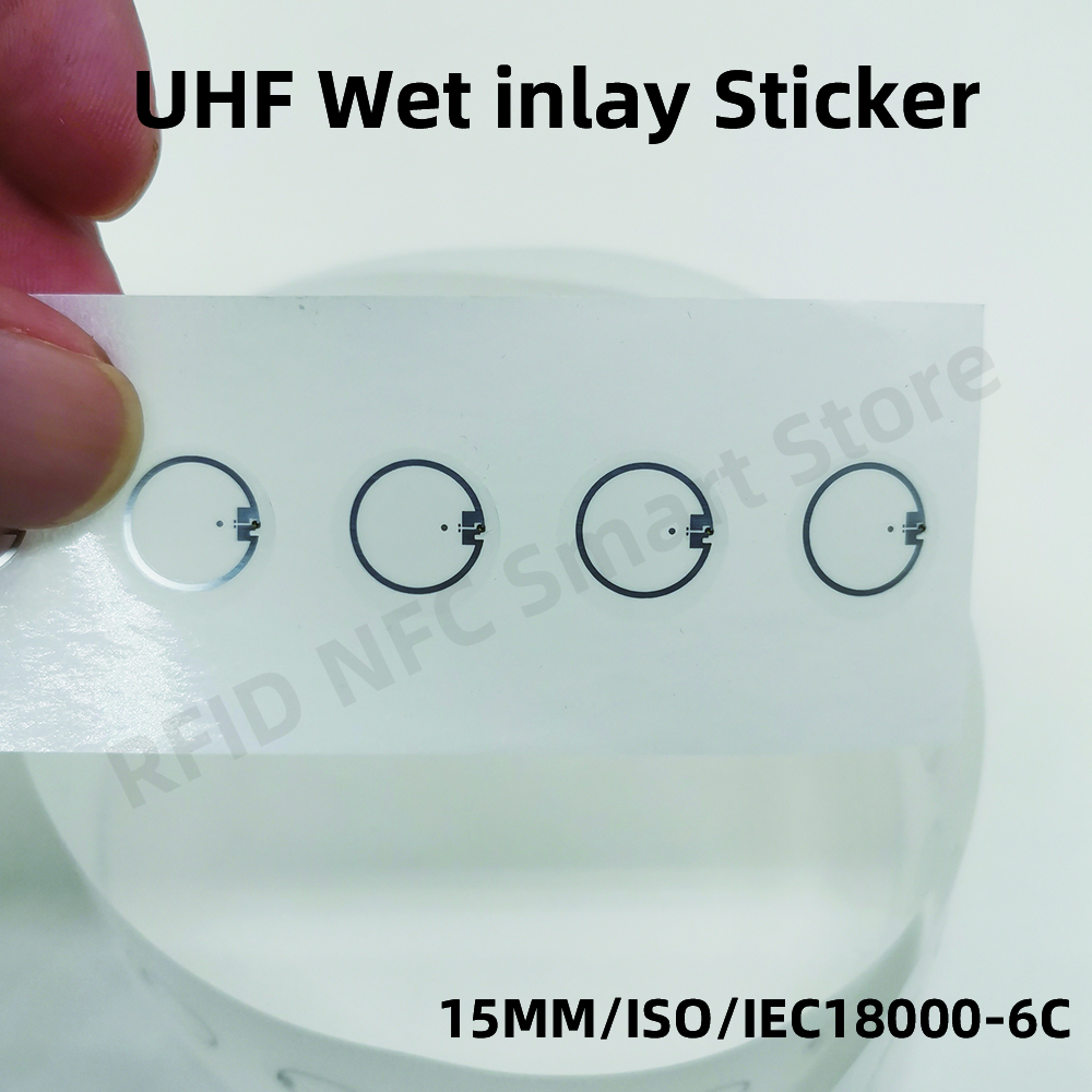 15 мм RFID UHF-метки Langstrecken aufkleber nass inslay 860-960 МГц Alien hec epc global gen2 ISO18000-6C 15 мм RFID UHF 915m этикетка