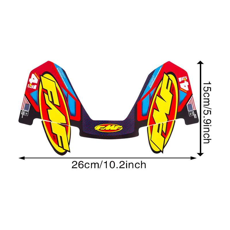 26x15cm Für FMF Aufkleber 4T Motorrad Auspuff Rohr Aufkleber Wasserdicht Universal für Motorräder Autos