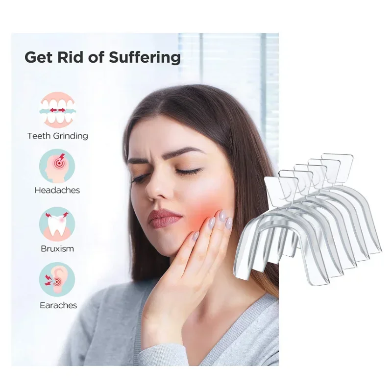 4-8 Chiếc Ốp Đêm Bảo Vệ Miệng Cho Răng Clenching Mài Răng Cắn Hỗ Trợ Giấc Ngủ Làm Trắng Răng Miệng khay
