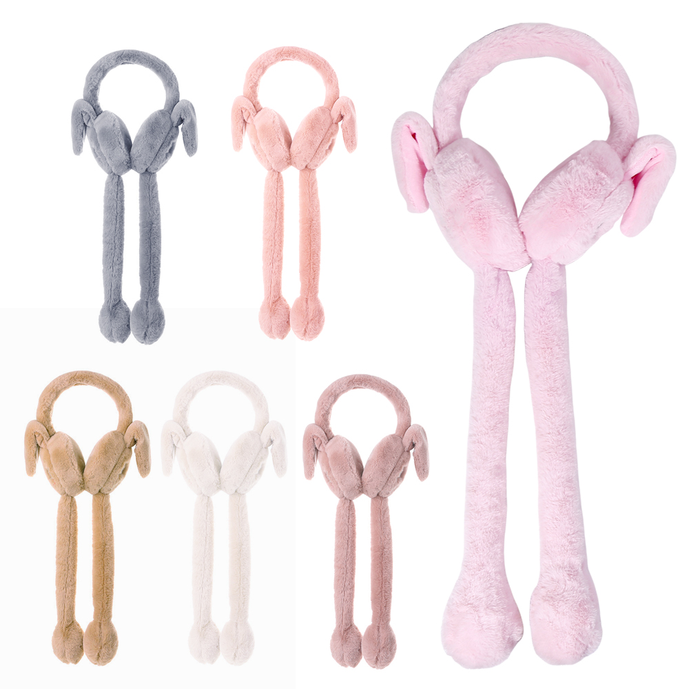 1 pièces nouvelle dame moelleux automne et hiver cache-oreilles mignon chaud déplacer le airbag oreilles de lapin cache-oreilles froids, cache-oreilles doux usage quotidien