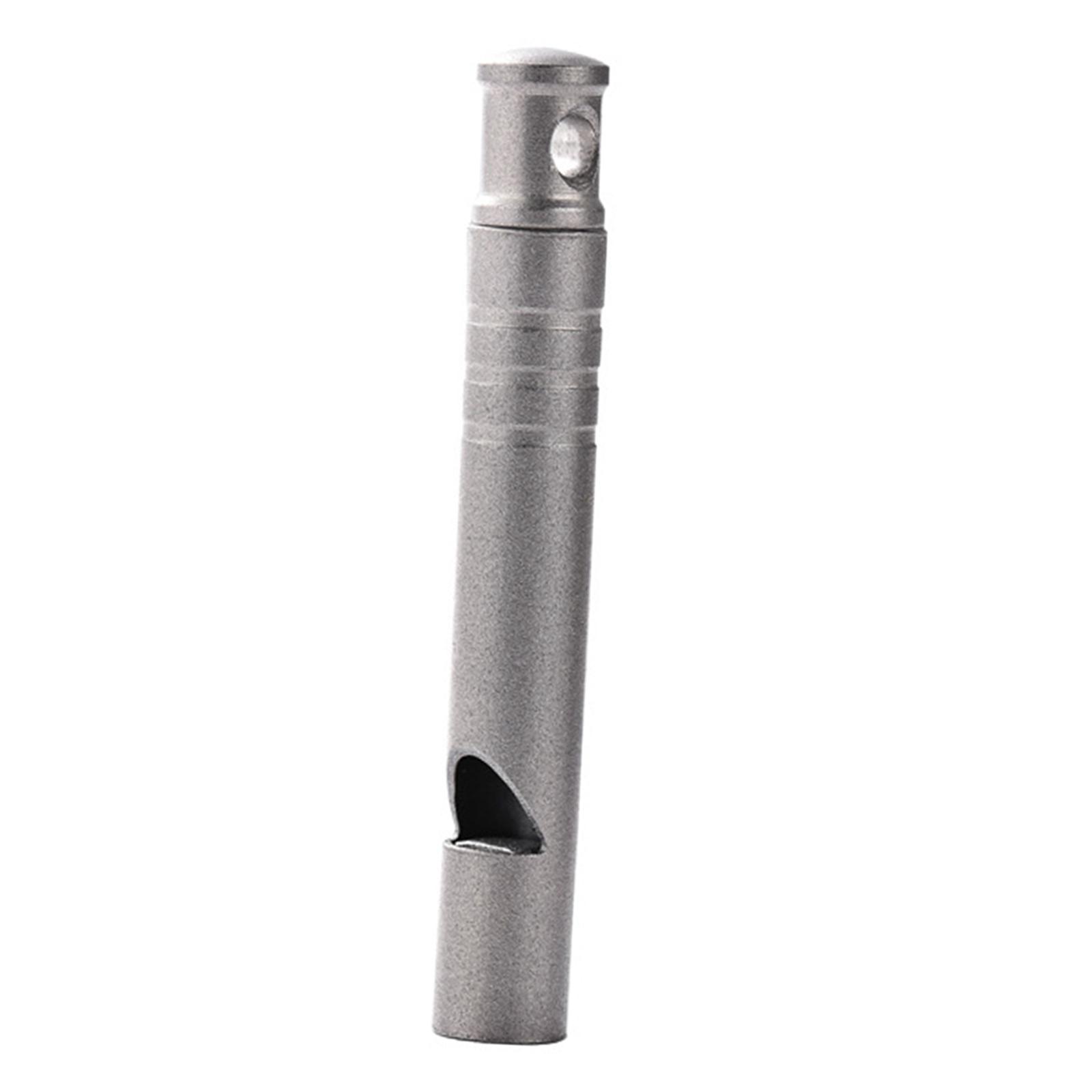 Titanium Emergency Whistle with Lanyard for Life Saving Hiking Pets Training
