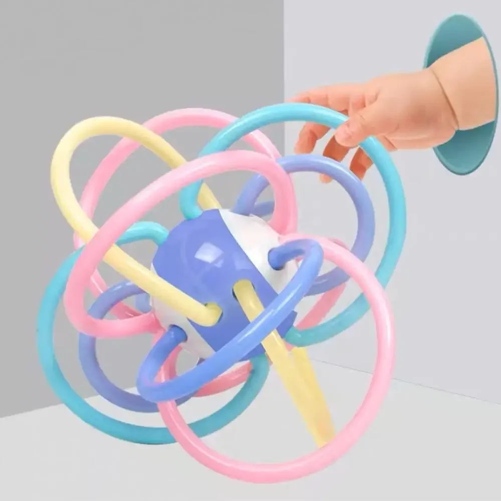 Bebê mão bola brinquedos aperto do bebê treinamento manhattan bola mão chocalho mordedor grau alimentício mordível fervente
