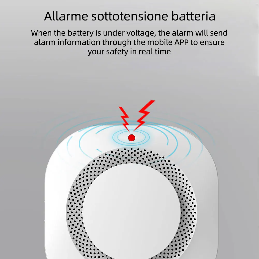 Tuya Zigbee Smoke Sensor Fire Alarm Detector Home Security Alarm Smoke Sensor Should Work with Tuya Zigbee Hub 1PACK 2PACK
