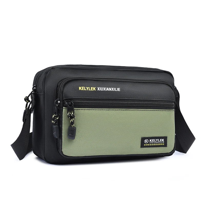 Nova Bolsa Transversal Masculina de Tecido Ox, Bolsa de Dinheiro Multicamadas para Negócios, Bolsa para Celular, Bolsa Ca...
