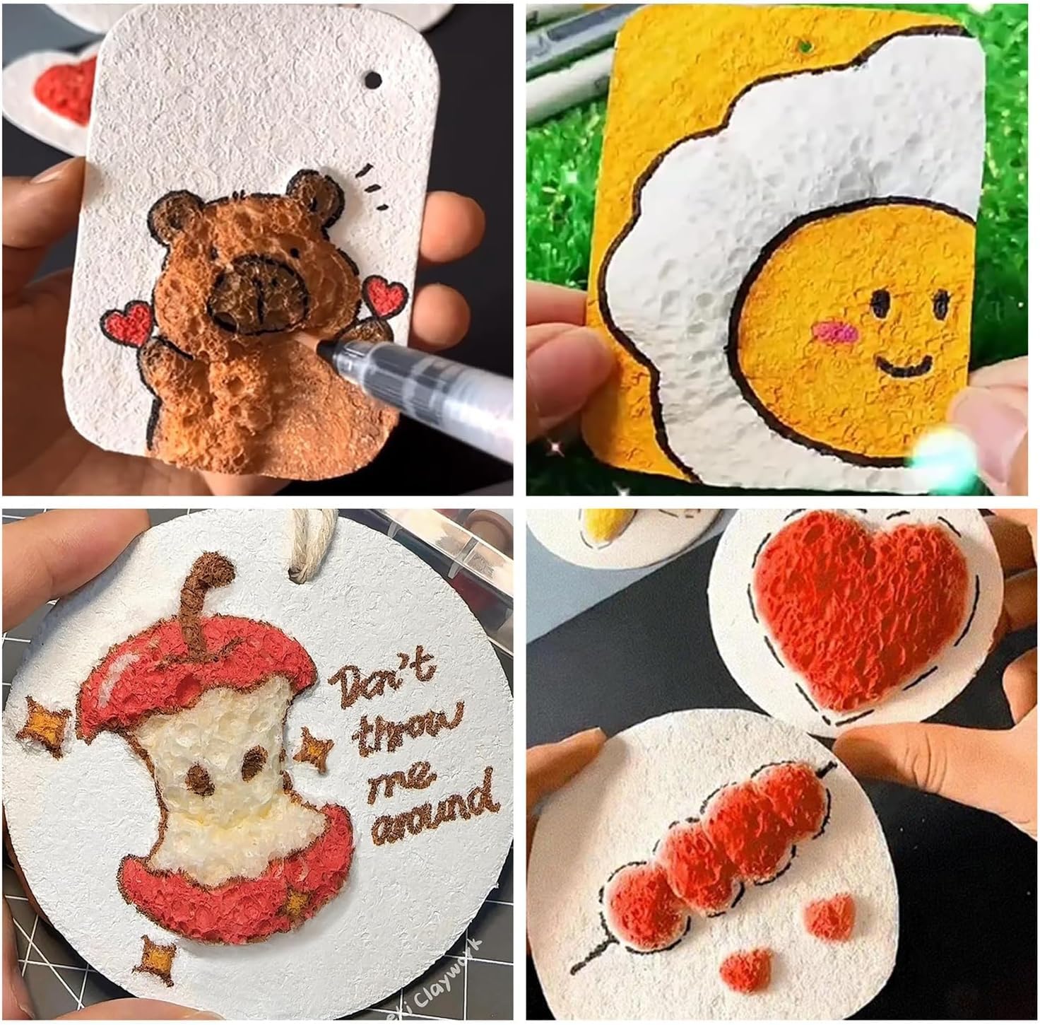 描画ペン付きマジックテクスチャペイントキット 10 フォームペイントペーパー 12 マーカー付き DIY バブル描画ペン 絵画アートクラフト用