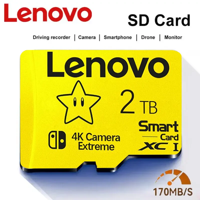 Tarjeta De memoria Lenovo De 2TB, 1TB, 512GB, tarjeta Micro TF SD, tarjeta De memoria SD De 256GB, almacenamiento De 128GB, Cartao De Memoria para Nintendo Switch Ps5
