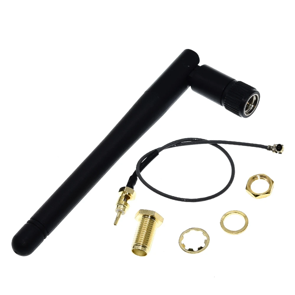 DIYTZT 2.4GHz 3dBi WiFi 2.4G Antenna, Router Wireless maschio + 17cm PCI U.FL IPX a SMA ESP8266 ESP32 cavo Pigtail maschio