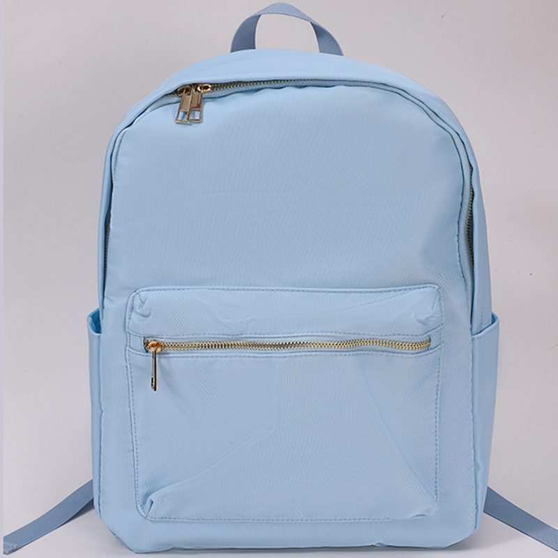 Bolsa de almacenamiento de viaje con logotipo personalizable de gran capacidad, Color caramelo Macaron, nueva mochila de nailon rosa claro
