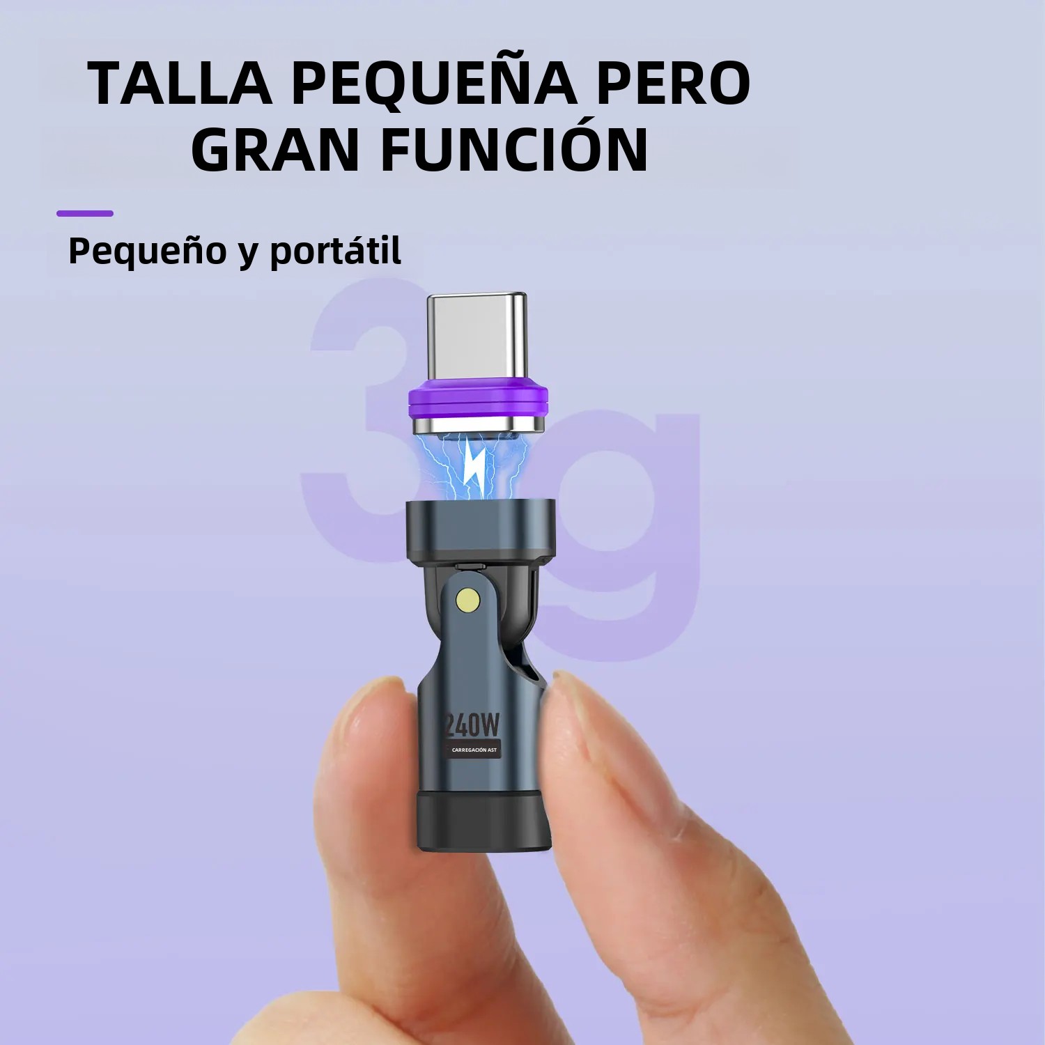 USLION 240W tipo C adaptador USB-C a tipo C Cable de carga rápida convertidor magnético USB C hembra para Macbook iPhone 16 15 Xiaomi